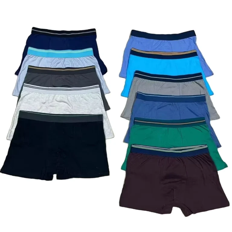 1-Dollar-Model-HZK027-Boxers-Mix-3-Plus-Size-Solid-Color-Mens-Underwear-Breathable-Cotton-Mens-Underwear-Boxers-for-Men