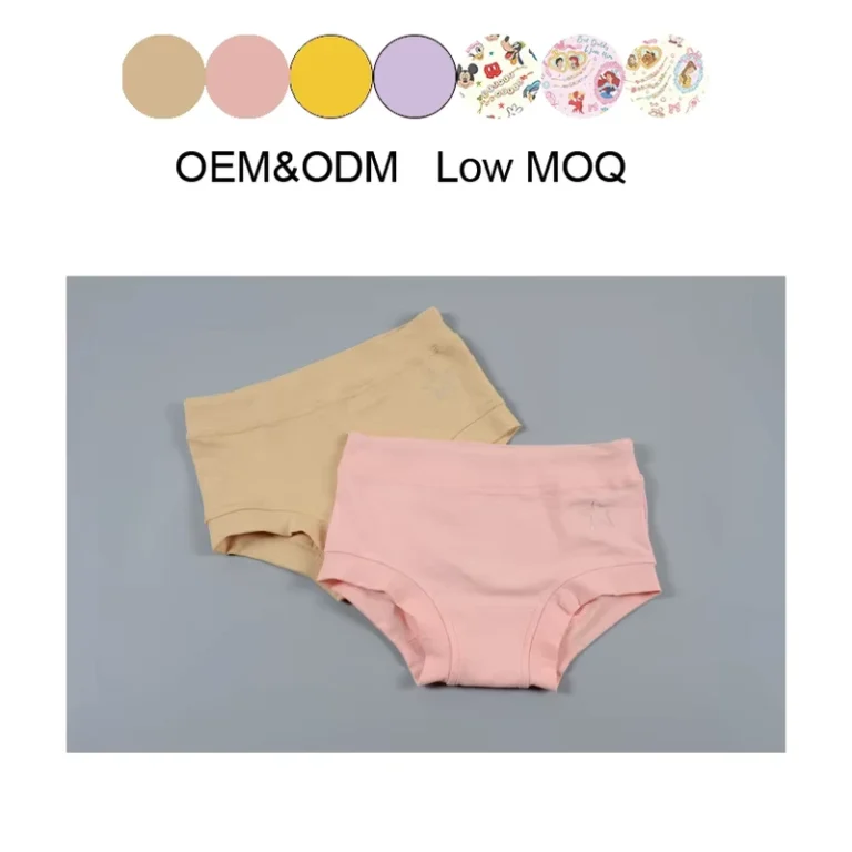 100-Cotton-Solid-Color-Breathable-Briefs-for-Girls-Kids