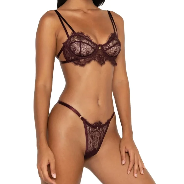 Adjustable-Side-Straps-Mid-rise-With-Minimal-Coverage-Panties-Thong-Lingerie-Floral-embroidered-Lace-Bra-Brief-Sets
