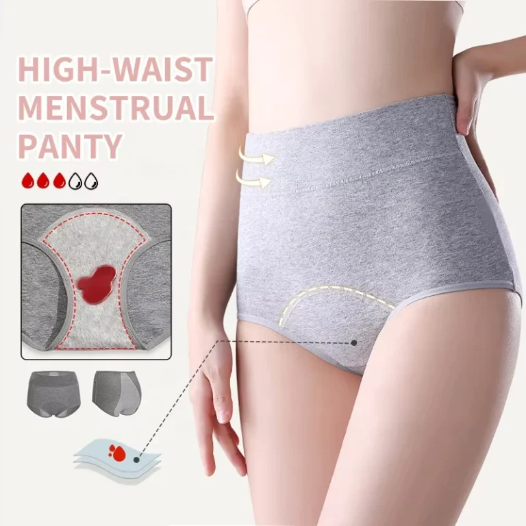 Aiermei-High-Waist-Cotton-3-Layer-Leak-Proof-Reusable-Breathable-Menstrual-Panties-Women-Elastic-Period-Underwear