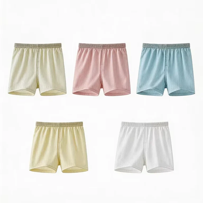 Baby-Modal-Ribbed-Boxer-Shorts-Unisex-Kids-Solid-Color-Elastic-Waist-Soft-Stretchy-Sweat-absorbent-Breathable-Toddler-Underwear