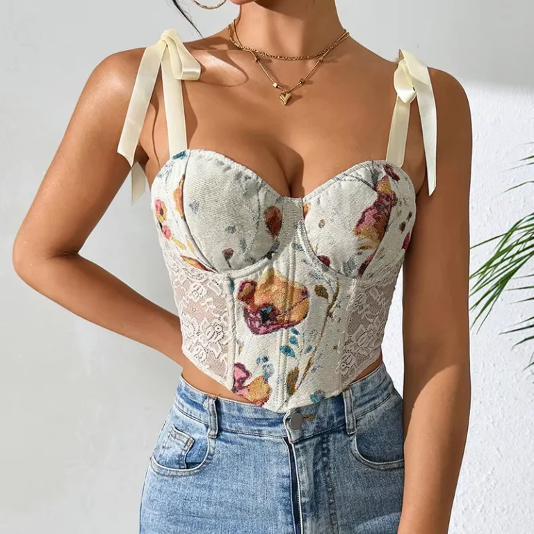 Backless-Sexy-Fishbone-Vintage-Camisole-Tank-Top-Lace-Bustier-Corset