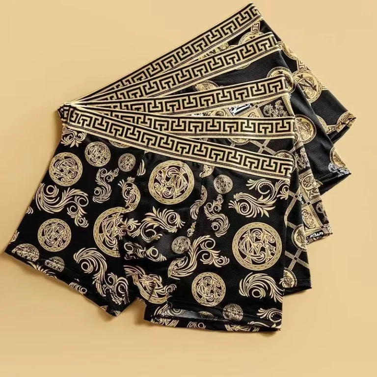 Black-Gold-Mens-Underwear-Fashionable-Comfortable-Trendy-Boxer-Briefs-Breathable-Boxer-Briefs-Adults