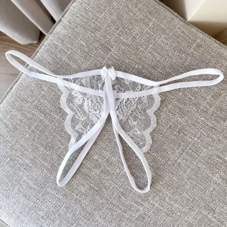 Bow-knot-Decor-Women-Panties-Lace-Open-Crotch-See-through-Thongs-G-string-Low-Waist-Thin-Women-Underwear