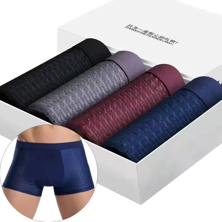 Breathable-Men-Boxers-Briefs-Mesh-Bamboo-Underwear-Solid-Casual-Shorts-Man-Panties-Plus-Size-Ice-Silks-Boy-Panties