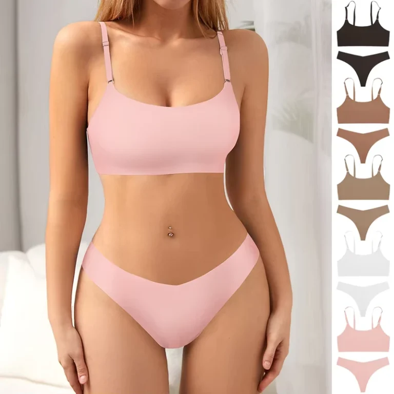 Breathable-Sexy-Women-Underwear-Sets-Free-Adjustable-Suspender-Push-Up-Seamless-Thong-Bra-Brief-Set