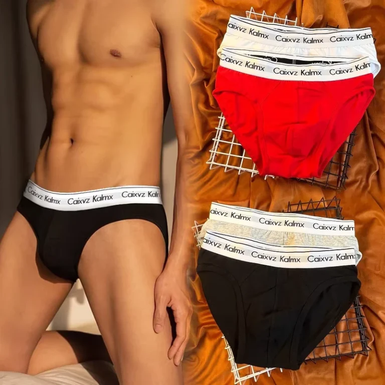Briefs-Men-Custom-Logo-Underwear-Various-Colors-Comfortable-Cotton-Mens-Short-Boxers