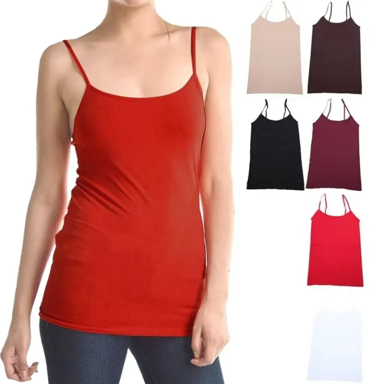 CAMI-Camisole-Built-in-Shelf-BRA-Adjustable-Spaghetti-Strap-Tank-Top-S-M-L