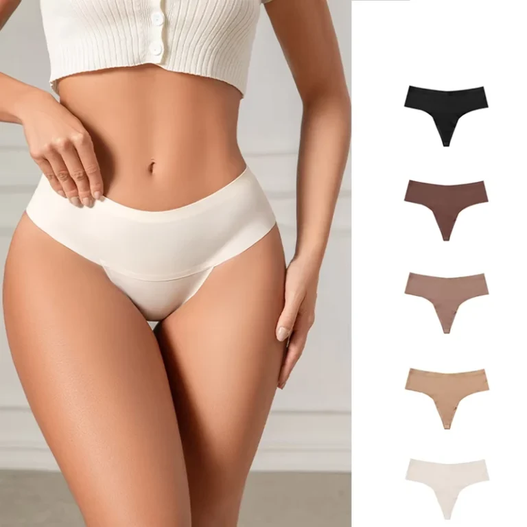 Calcinha-Tanga-De-Algodao-Femininas-Sem-Coutura-Fio-Dental-Cintura-Alta-Underwear-for-Women-and-Girls