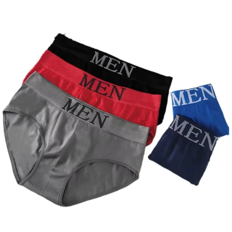 Casual-Mens-Plus-Size-Mid-Rise-Brief-Boxers-Seamless-Polyester-Stretch-Teenage-Briefs-Breathable-Boys-Underwear