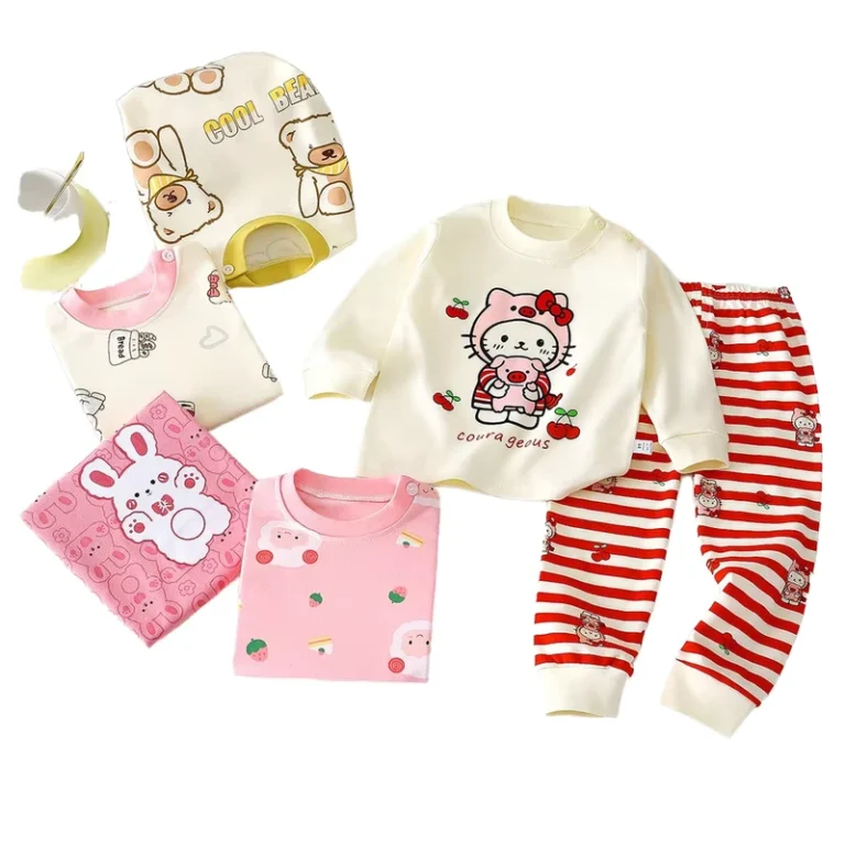 Childrens-Autumn-Baby-Cotton-Clothes-and-Pants-Set-for-Girls-and-Boys-Cartoon-Design-Warm-Underwear