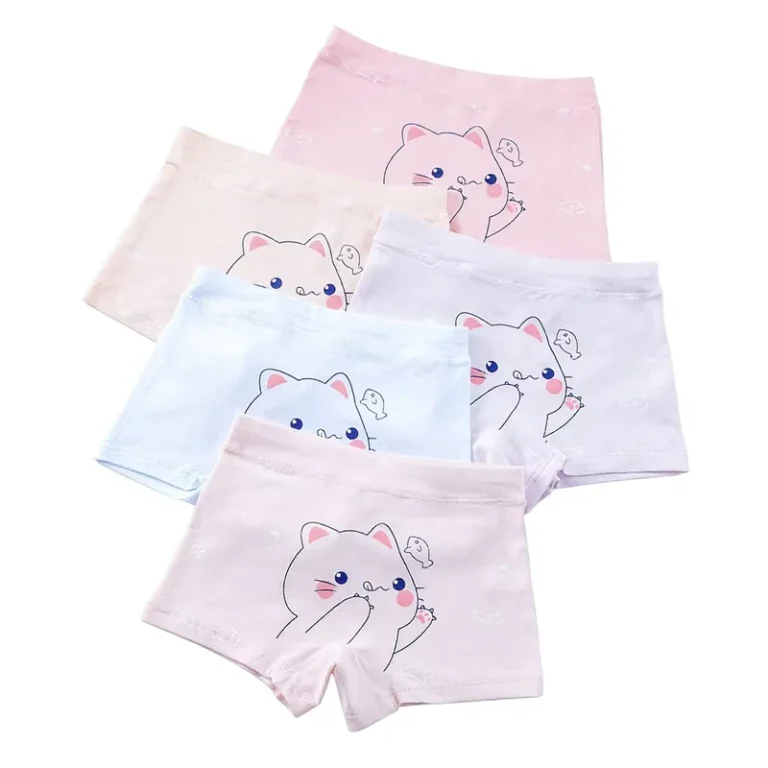 Childrens-Cotton-Boxer-Briefs-Safety-Pants-Four-Corner-Shorts-for-Girls-Kids-Students-Babies-Sizes-M-XL-Underwear