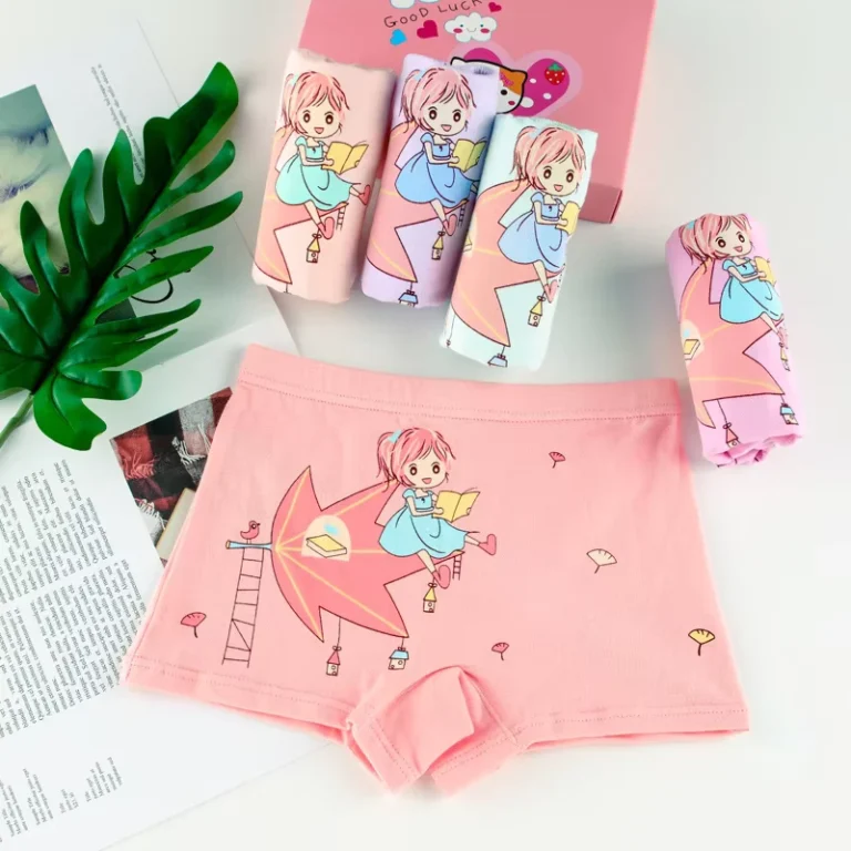 Childrens-Girls-Cartoon-Print-Cotton-Boxers-Panties-Sizes-M-4XL-Made-in-China-Underwear