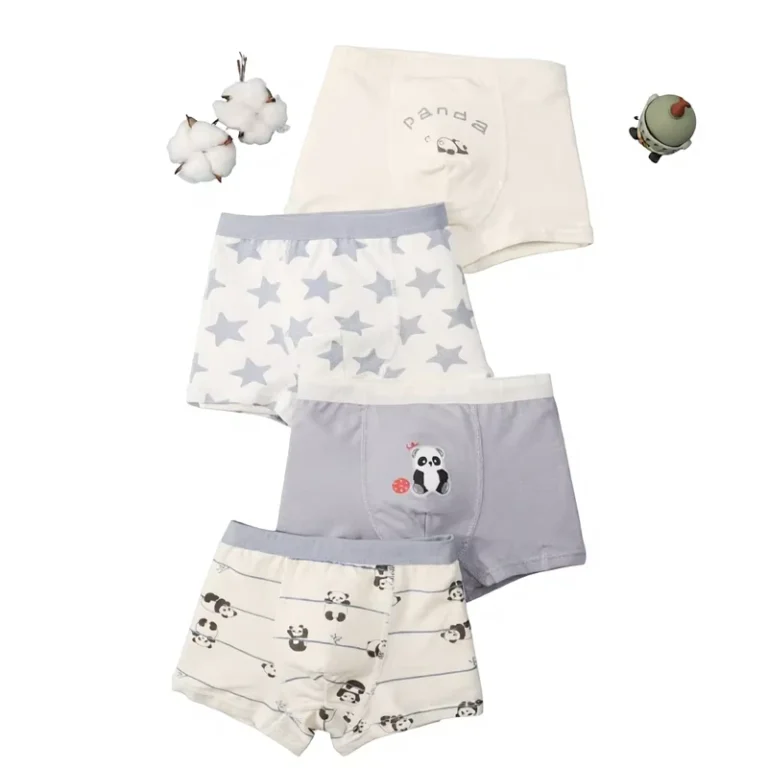 Childrens-Underwear-Combed-Cotton-Boys-Non-Constricting-Breathable-Thin-Summer-Boxers-Baby-Briefs-Panda-Star-Pattern