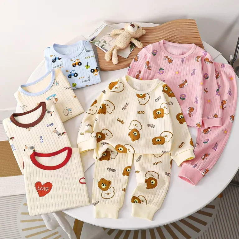 Childrens-Underwear-Set-Pure-Cotton-Warmth-Unisex-Autumn-New-Arrival-Home-Wear-BaBY-Pajamas-Pants-for-Children-3-8-Years