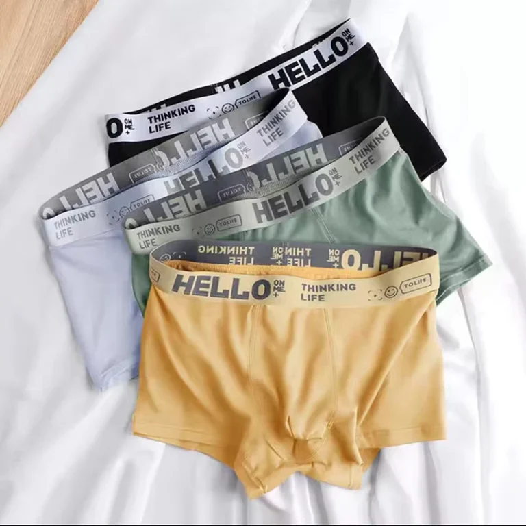 Comfortable-Plus-Size-Pure-Cotton-Crotch-Four-Corner-Pants-Breathable-Flat-Corner-Underwear-Men