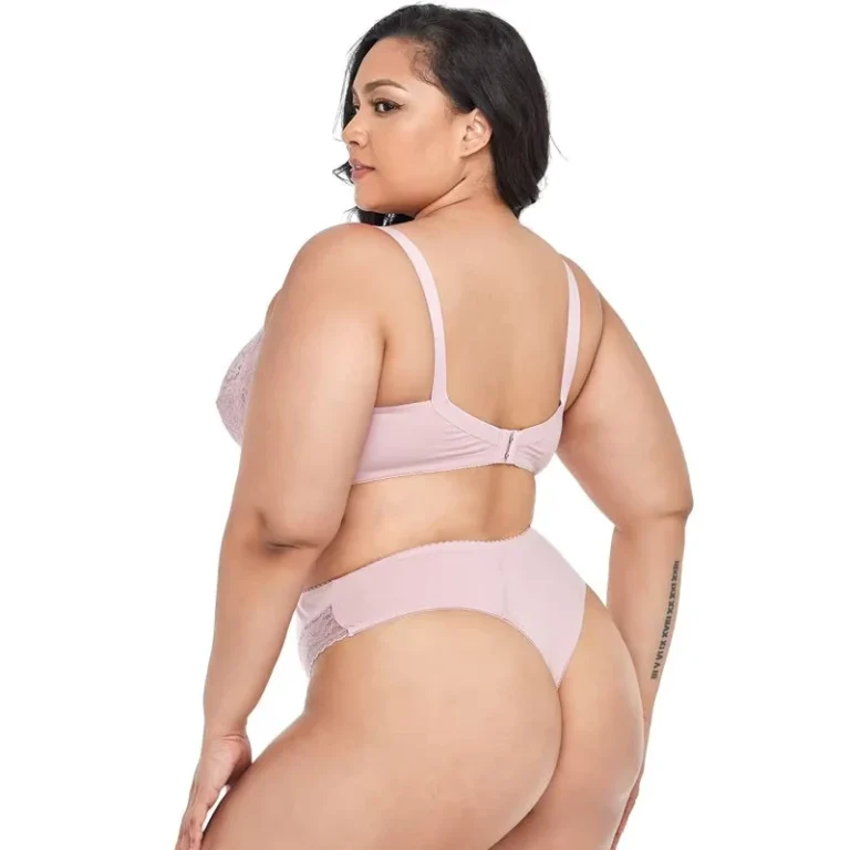 Comfortable-Underwire-Solid-Lace-Cotton-Bra-Set-for-Big-Women-Plus-Size-D-Cup-XXL-XXXL-Bikini-Panty
