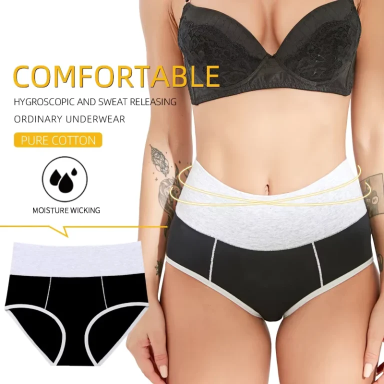 Cotton-Comfortable-Breathable-High-Waisted-Fashionable-Soft-Seamless-Loose-Panties-for-Women
