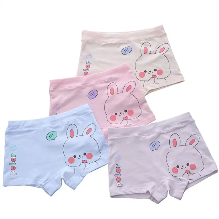Cotton-Girls-Underwear-Boxer-Briefs-Comfortable-Shorts-3-8-Years-Old-Children-Sizes-M-XL-Spring-Autumn-White