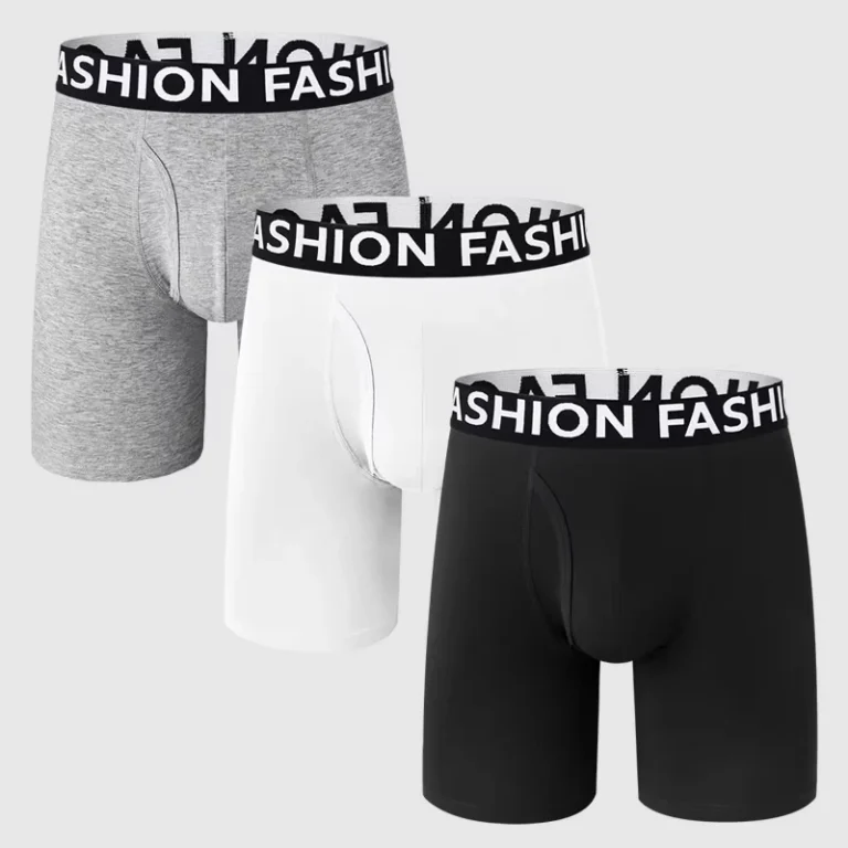 Cross-Border-New-European-Size-Mid-Rise-Mens-Cotton-Boxer-Briefs-Breathable-Sports-Large-Size-Extended-Boxer-Shorts-Logo-Waist