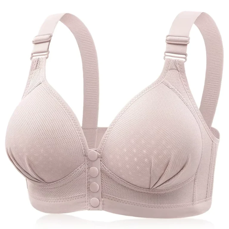 Cross-border-New-Large-Size-Front-Buckle-Nursing-Bra-Breastfeeding-Moms-Push-up-Breathable-Hollow-Cup-Magnetic-free-Wire-Free