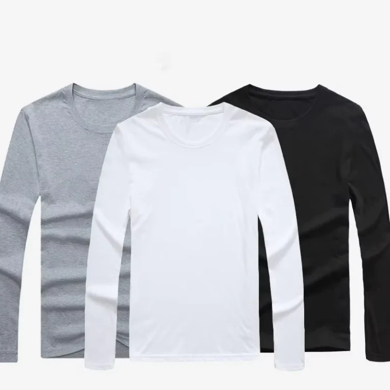 Custom-180-Gsm-Cotton-Blends-Mens-Undershirts-CVC-Long-Sleeve-T-Shirts-for-Men