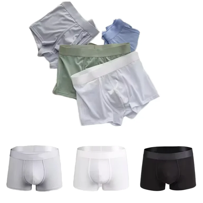 Custom-Logo-Briefs-Comfortable-Soft-Organic-Bamboo-Fiber-Fabric-Mens-Boxer-Shorts-Breathable-Mens-Seamless-Underwear