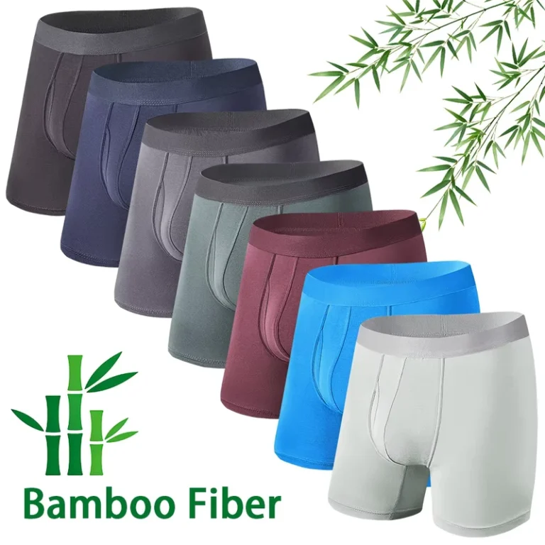 Custom-Logo-Design-Mens-Underwear-Bamboo-Fiber-Waist-Briefs-Boxers-Underpants-for-Man-Boxer-Shorts-Fly-Opening-ODM-OEM-Design