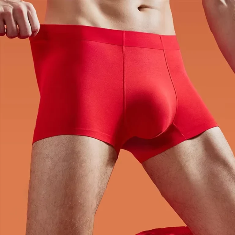 Custom-Logo-Mens-Adult-Mid-waist-Boxer-Underwear-Thin-Breathable-Nylon-Ice-Silk-Solid-Color-Simple-Fashion-Design