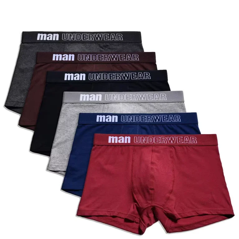 Custom-Logo-Mens-Underpants-Pure-Cotton-Comfortable-U-Convex-Mid-Waist-Large-Size-Boxers-Loose-Breathable-Boxers