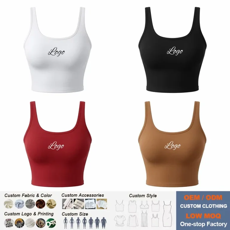 Custom-Made-Womens-Tank-Top-Square-Neck-Cross-Back-Ribbed-Crop-Top-Wide-Strap-Padded-Bra-Camisole-for-Daily-Layering