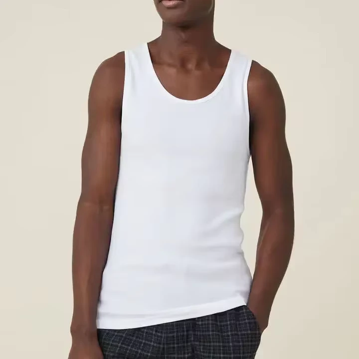 Custom-Mens-Ribbed-Sleeveless-Tank-Top-Round-Neck-Plain-Vest-Basic-Undershirt-Cotton-Casual-Sportswear-Fitness-Men-Tank-Top