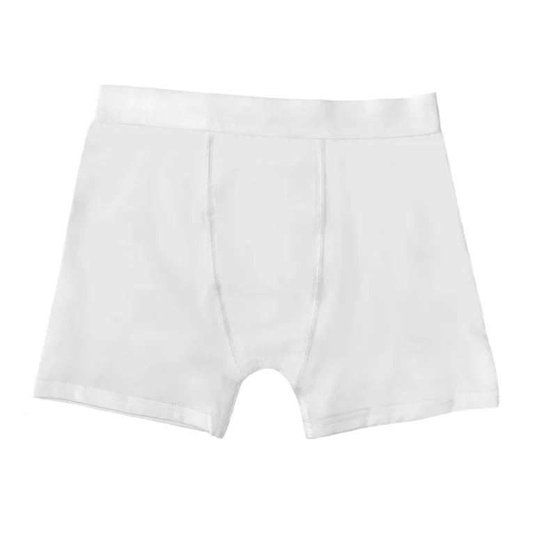 Custom-Mens-White-Polyester-Boxer-Briefs-Classic-Style-One-Size-Underwear-Sublimation-Blank-with-Logo-Washed-Knitted-Fabric