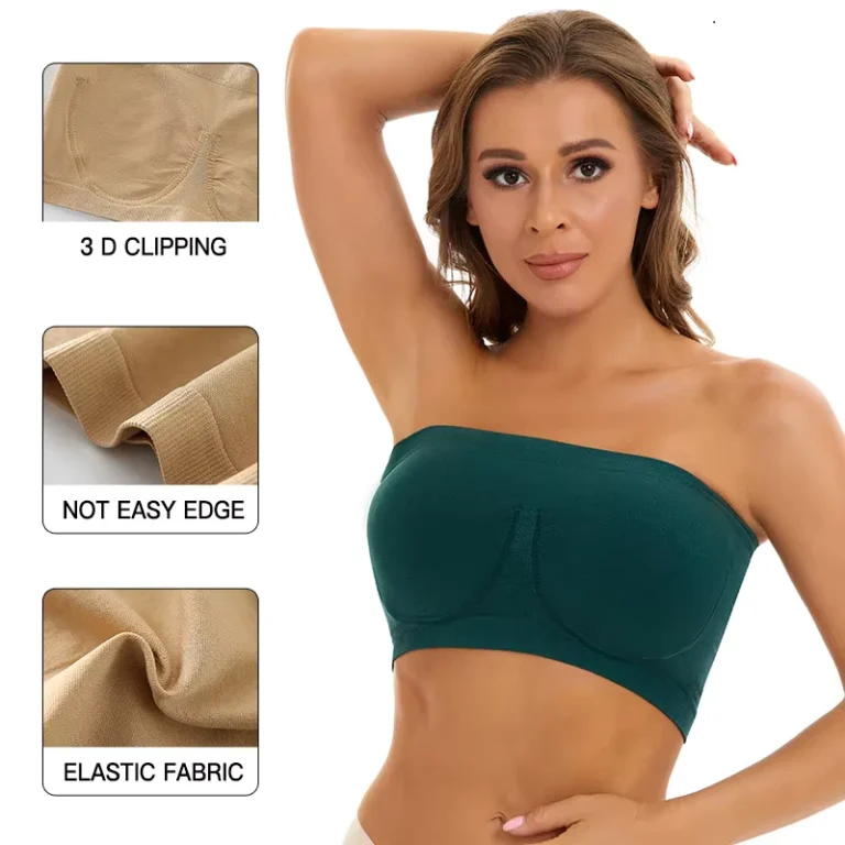 Custom-Sexy-Womens-Seamless-Underwire-Strapless-Full-Cup-Bras-Green-Plus-Size-XXL-XXXL