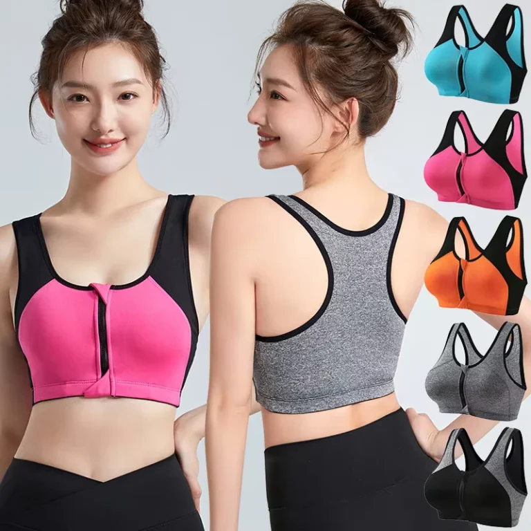 Custom-designed-High-support-Front-zip-Sports-Bra-Moisture-wicking-Unrestrictive-and-Perfect-for-Free-moving-Workouts
