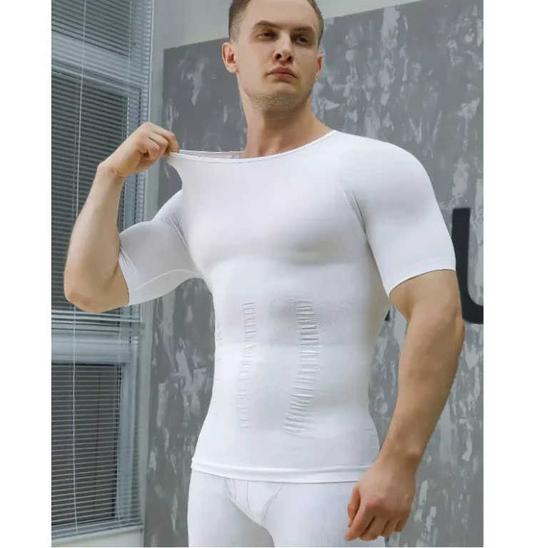 Customized-Mens-Slim-Fit-Compression-Gym-Sportswear-Quick-Dry-Abdominal-Support-Undershirt-Breathable-Knitted-for-Body-Shaping