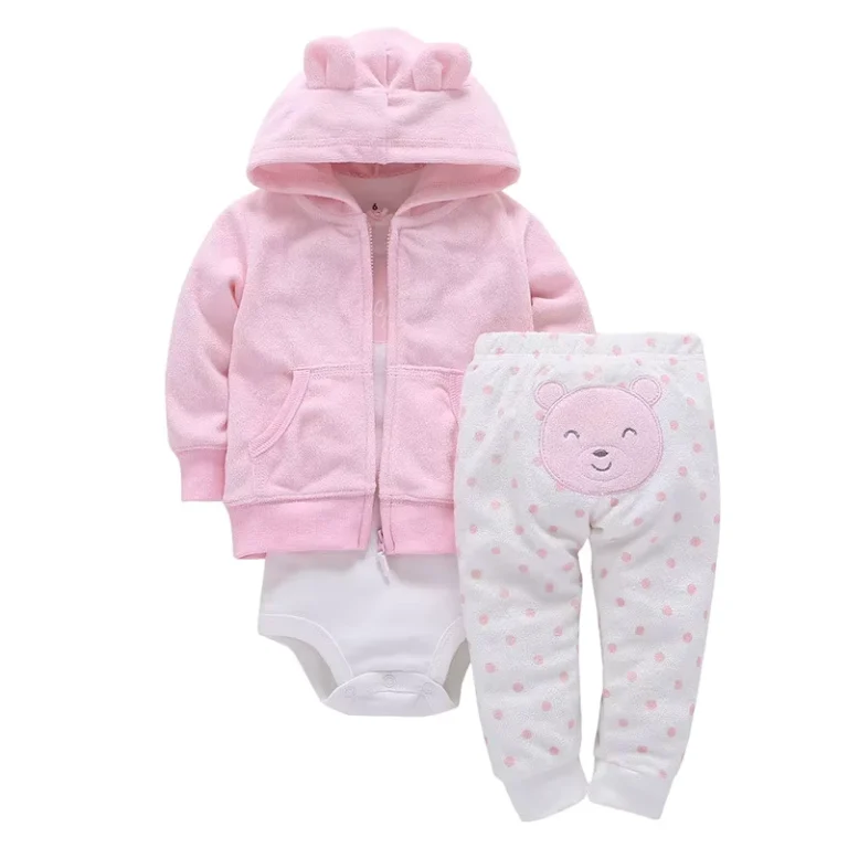 Designer-Baby-Clothes-Hooded-Coat-and-Romper-Underwear-Set-0-24-Month-in-Dubai