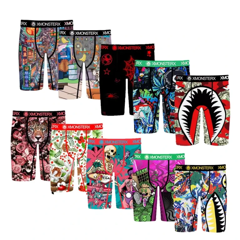 Designer-Graphic-Patterns-Ethikaed-Men-Underwear-7-Inches-Inseam-Shorts-Quick-Dry-Sport-Boxers-Tight-Trunks-Custom-Logo