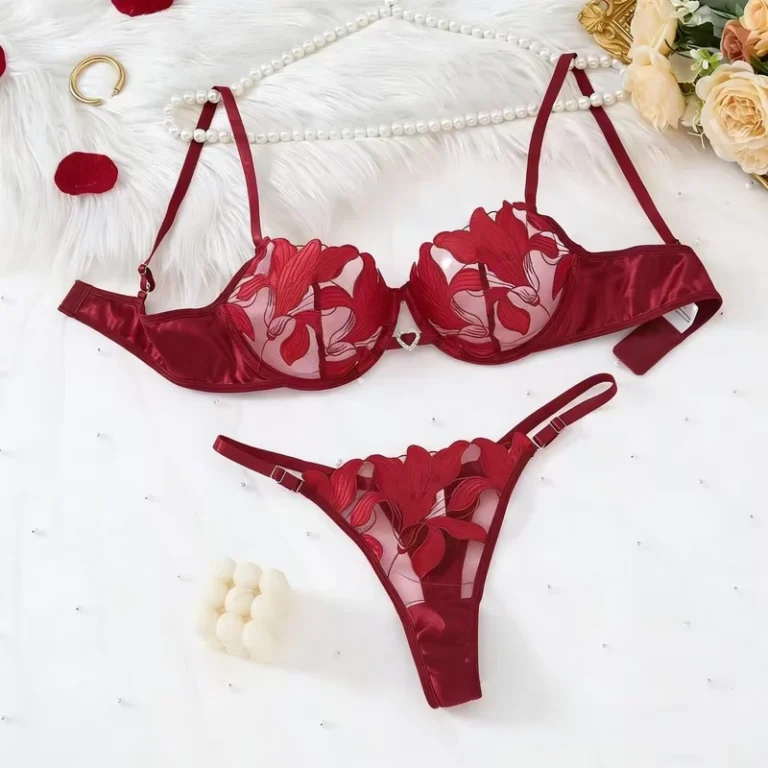 Elegant-See-Through-Lace-Bra-Panty-Set-Seductive-Bridal-Honeymoon-Gift-Ladies-Intimate-Sleepwear-Lingerie-Set
