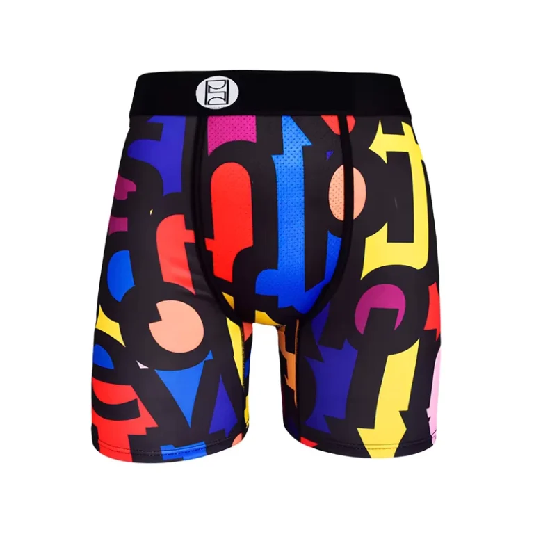 European-American-Trend-Mens-Five-Point-Long-Sports-Underwear-Mid-Rise-Breathable-Knitted-Printed-Boys-Boxer-Shorts-Logo-Waist
