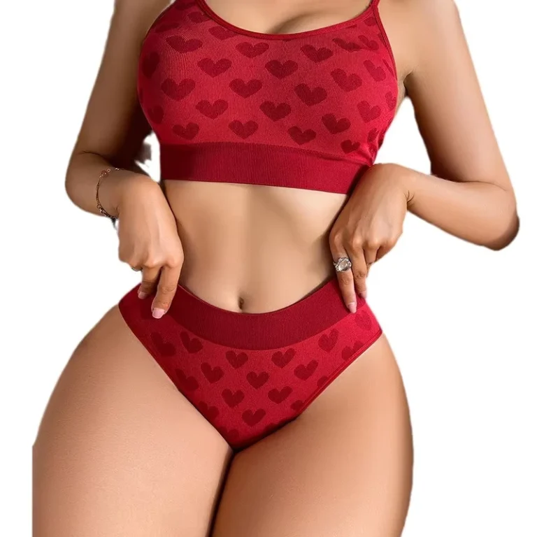 European-and-American-Multi-color-Top-up-Sexy-Sports-Bra-with-Adjustable-Women-Bra-Brief-Sets