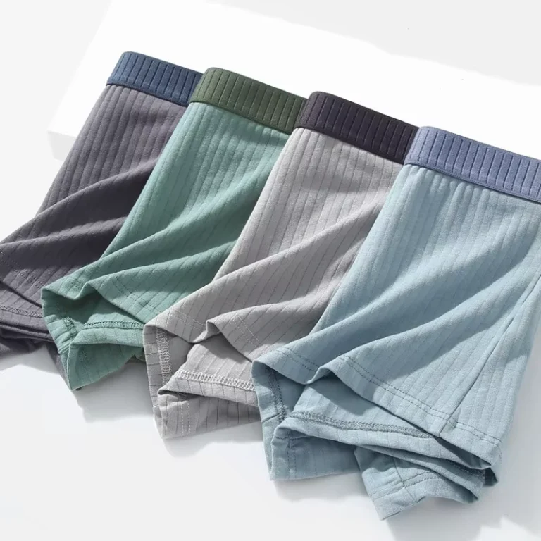 Factory-High-Quality-Pure-Cotton-Comfort-Underwear-Mid-Waist-Solid-Color-Soft-Breathable-Mens-Boxer-Briefs