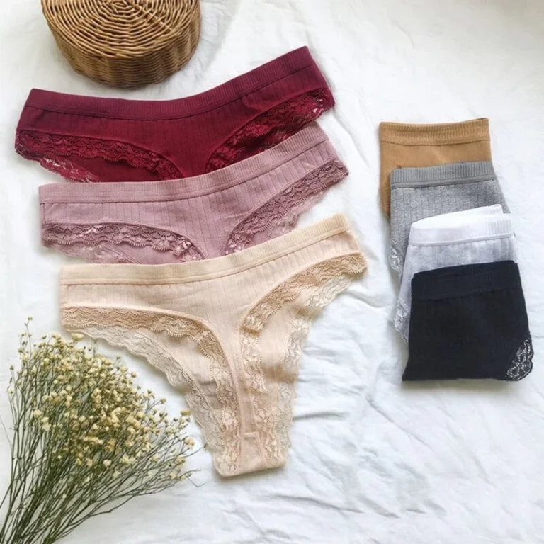 Fashion-Beautiful-Lace-Thongs-Multi-Colors-Pure-Cotton-Girls-Underwear-Soft-Comfortable-Daily-Wear-Panties