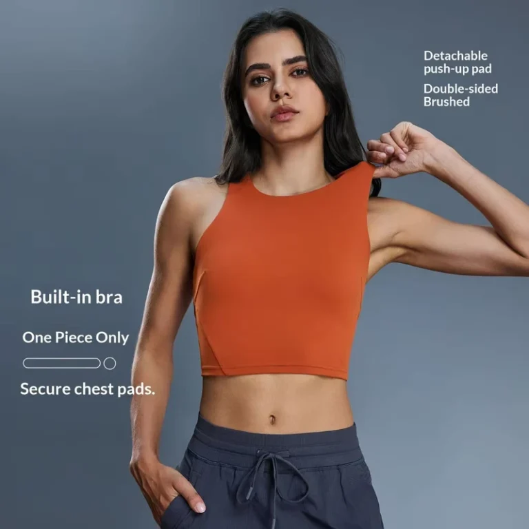 Fitness-Top-for-Women-Crew-Neck-Yoga-Tank-Top-with-Built-in-Bra-Braided-Straps-High-Support-Breathable-Slim-Fit-Sports-Camisole