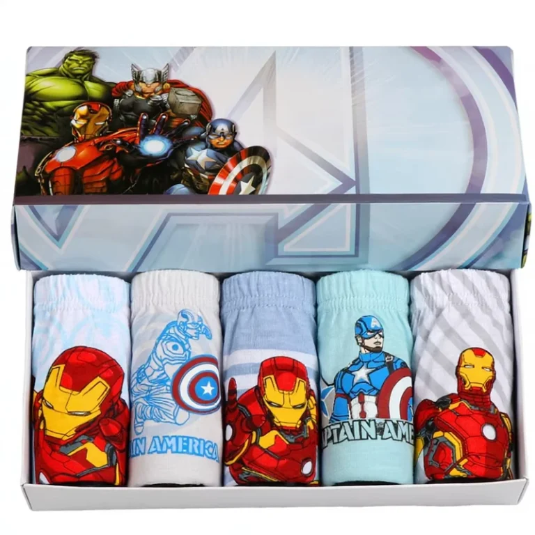 Five-Piece-Pack-Boys-Pure-Cotton-Cartoon-Printed-Moisture-Wicking-Sweat-Absorbing-Childrens-Underwear-Briefs-Korean-Baby