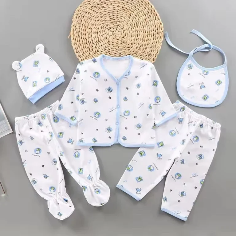 Five-Piece-Set-of-Newborn-Baby-Casual-Underwear-Cartoon-Cotton-Clothing-Kit-Pure-Cotton-Newborns-Class-Clothing