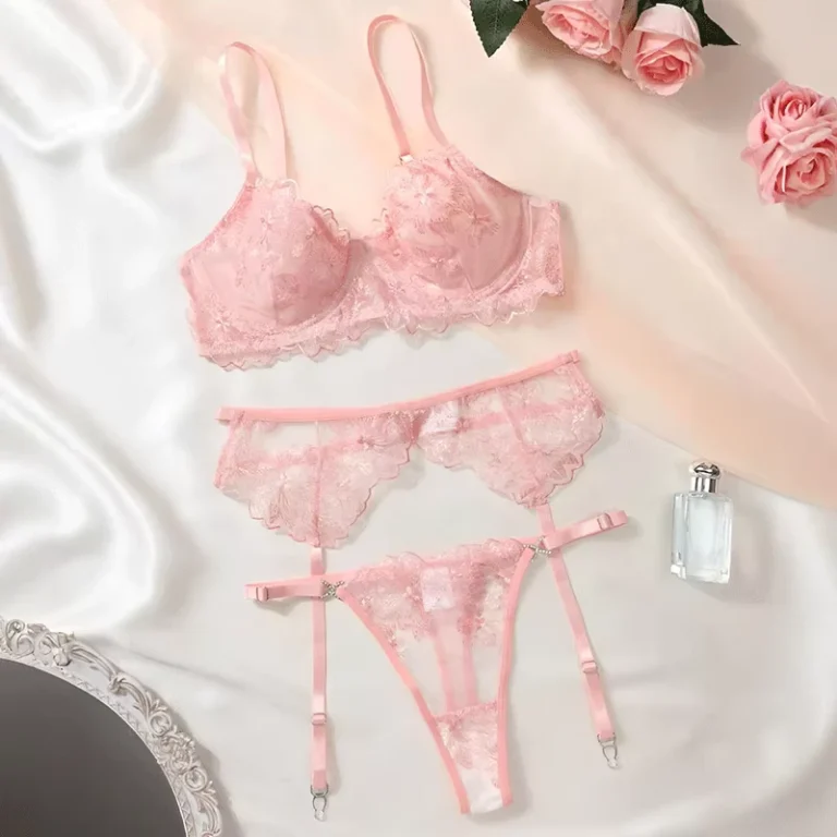 Flesh-Pink-Sexy-Lingerie-Seductive-Sexy-Lingerie-for-Young-Women-Presque-Nue-Pour-Femmes-Bra-Panty-Set