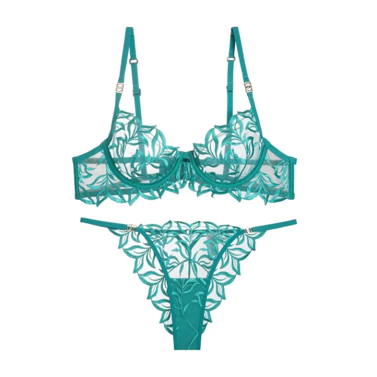 French-Underwear-Womens-Sexy-Sexy-Embroidered-Lace-Bra-Panties-Set-Big-Chest-and-Small-Anti-Sagging-Underwear-Mesh-Lace-Bra