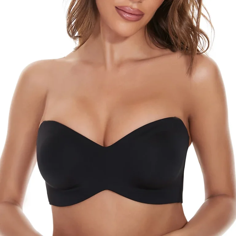Full-Figure-Plus-Size-Push-Up-Underwire-Bra-Large-Breast-Strapless-Front-Closure-Breathable-Detachable-Straps-Non-Slip