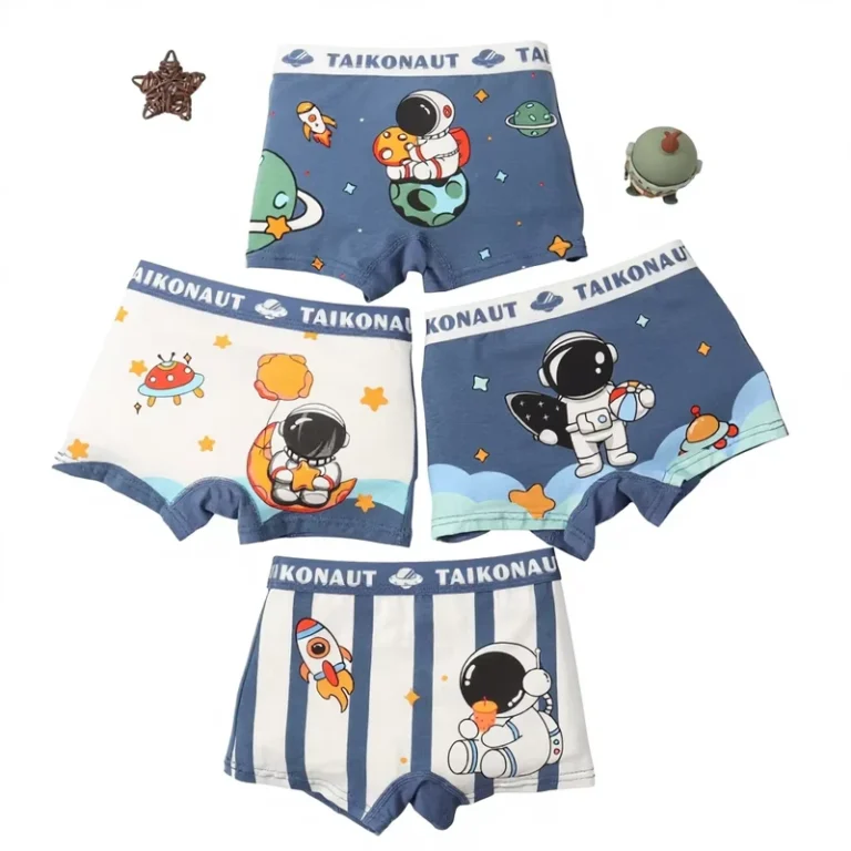 Girls-Childrens-Underwear-Class-a-Cotton-Boxer-Briefs-Astronaut-Shorts-90-95-Cotton-Summer-Mixed-Colors
